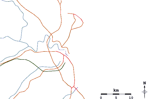Carreteras y ríos cerca de Navegantes