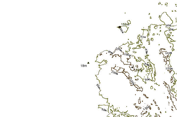 Costa alrededor de Nettley Bay Reefs