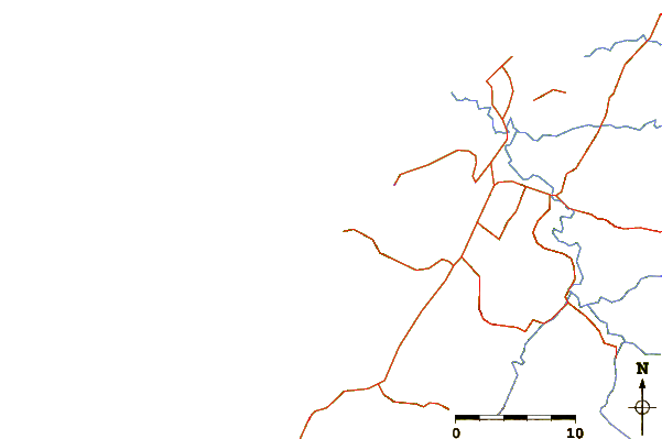 Carreteras y ríos cerca de Nexus West End