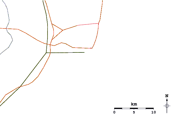 Carreteras y ríos cerca de North Assateague (The Wedge)
