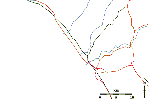 Carreteras y ríos cerca de Oceanside Beach