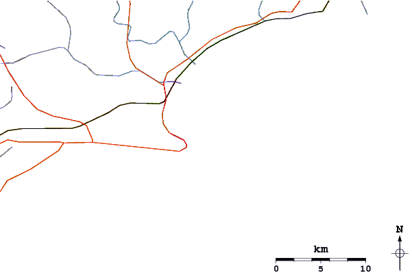 Carreteras y ríos cerca de Outer Pool