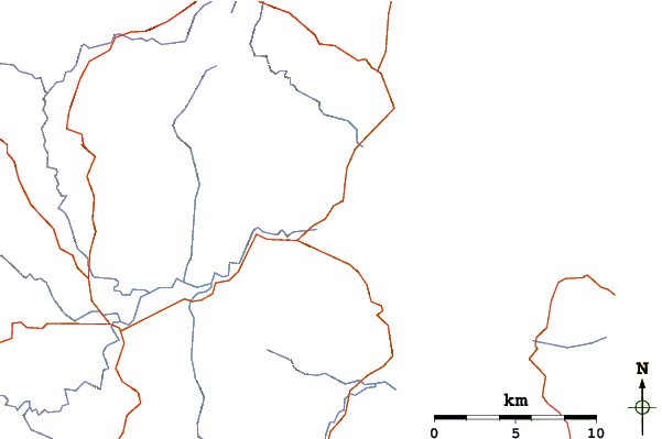 Carreteras y ríos cerca de Orford Rivermouth
