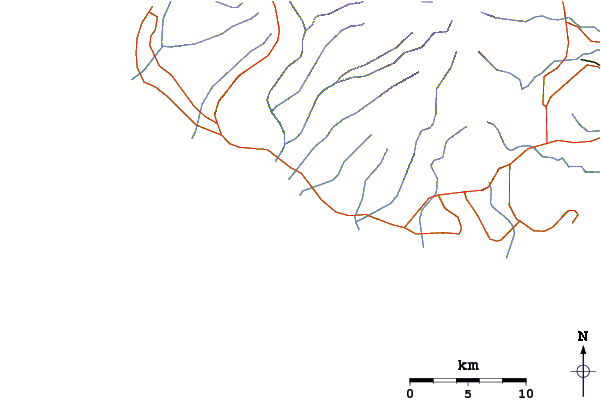 Carreteras y ríos cerca de Pakalas