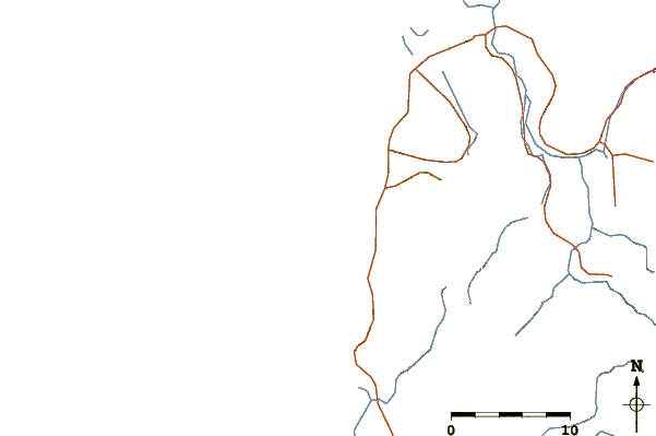 Carreteras y ríos cerca de Cape Pakarang Right