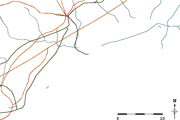 Carreteras y ríos cerca de Palavas les Flots