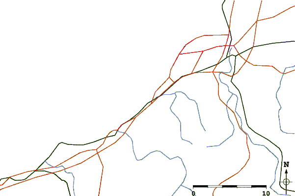 Carreteras y ríos cerca de Guethary - Parlementia