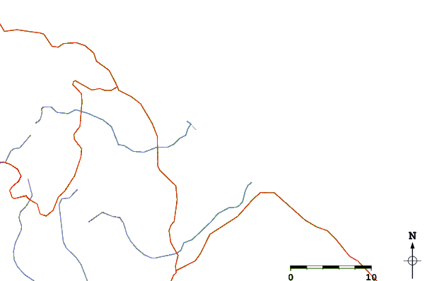 Carreteras y ríos cerca de Pata de Ñame