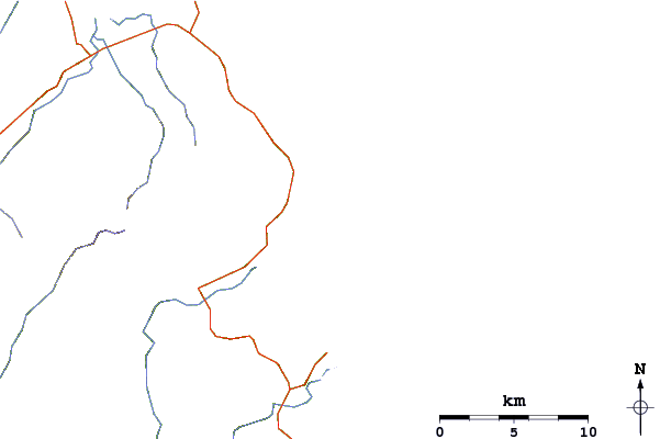 Carreteras y ríos cerca de Pauanui Beach