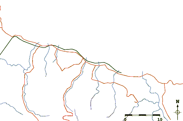 Carreteras y ríos cerca de Peenie Wally