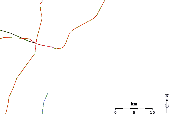Carreteras y ríos cerca de Pelican Poles