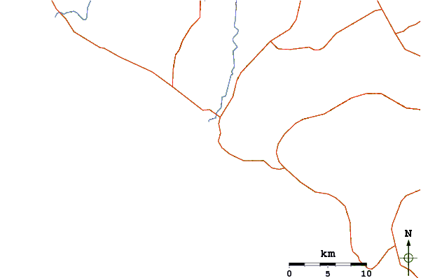Carreteras y ríos cerca de Perfect Peak (Playa Rosado)