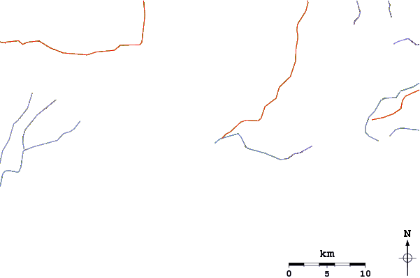 Carreteras y ríos cerca de Periscope Point