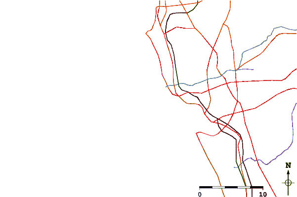 Carreteras y ríos cerca de Pescadero