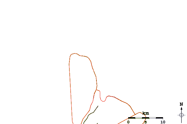 Carreteras y ríos cerca de Pico Teneriffe