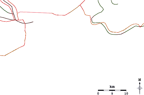 Carreteras y ríos cerca de Piratininga