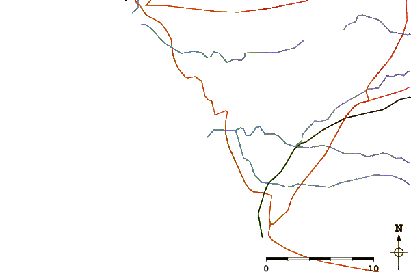 Carreteras y ríos cerca de Plage Des Granges