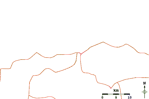 Carreteras y ríos cerca de Playa Copey