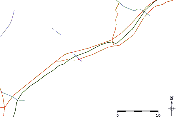 Carreteras y ríos cerca de Playa Finestrat