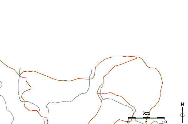 Carreteras y ríos cerca de Playa Grande