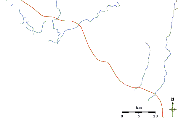 Carreteras y ríos cerca de Playa Icacos