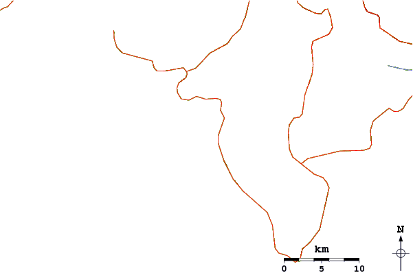 Carreteras y ríos cerca de Playa Manzanillo
