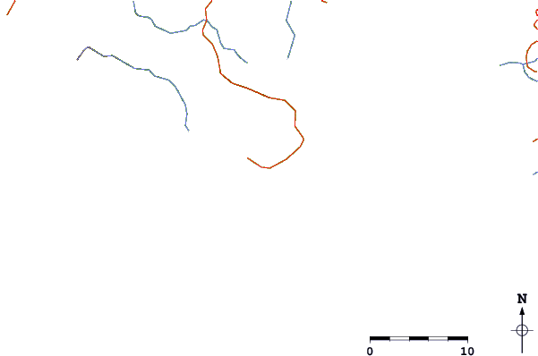 Carreteras y ríos cerca de Playa Santa Catalina
