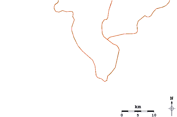 Carreteras y ríos cerca de Playa Santa Teresa
