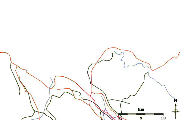 Carreteras y ríos cerca de Playa de Aizkorri