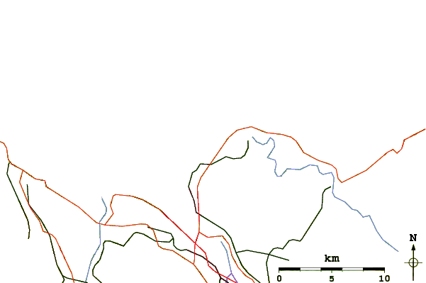 Carreteras y ríos cerca de Playa de Arrietara