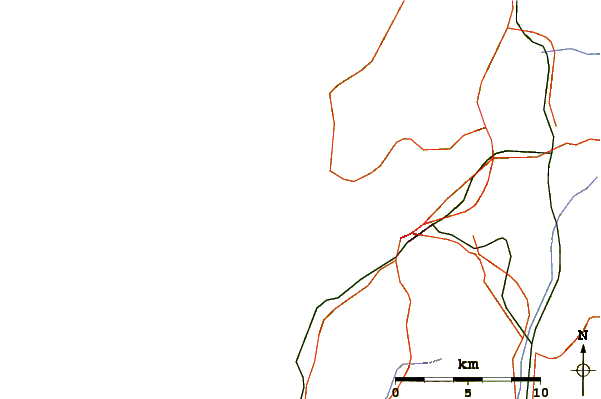Carreteras y ríos cerca de Playa de Barra