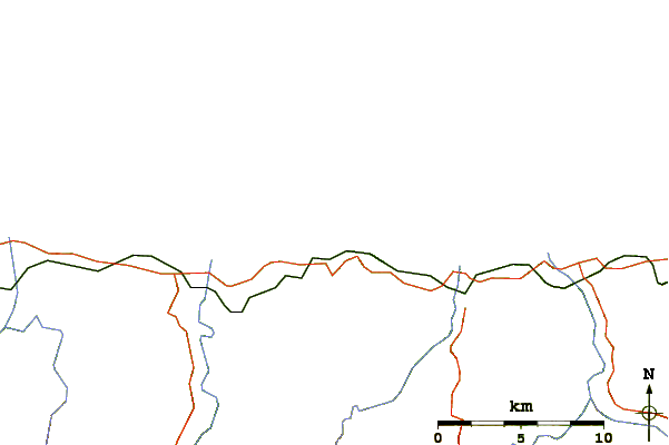 Carreteras y ríos cerca de Playa de Frexulfe