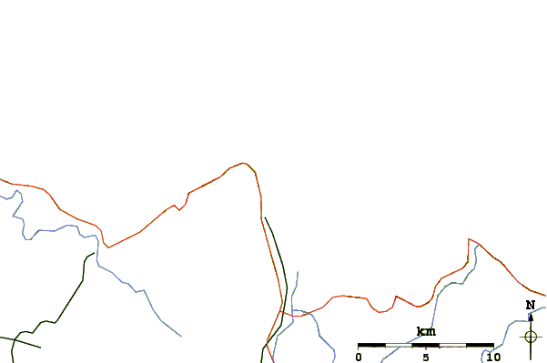 Carreteras y ríos cerca de Playa de Laida