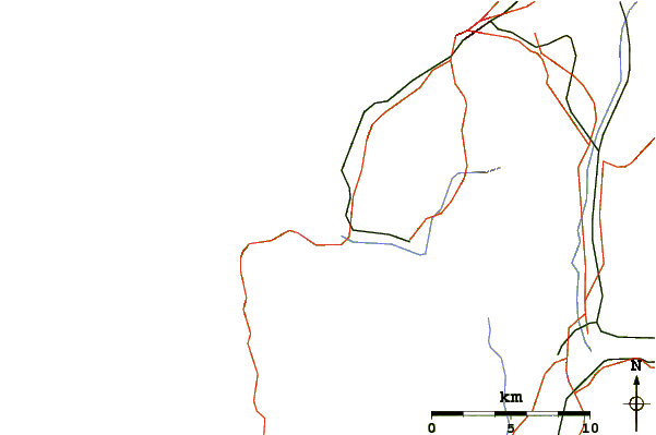 Carreteras y ríos cerca de Playa de Madorra