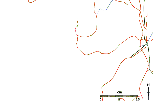 Carreteras y ríos cerca de Playa de Montalbo