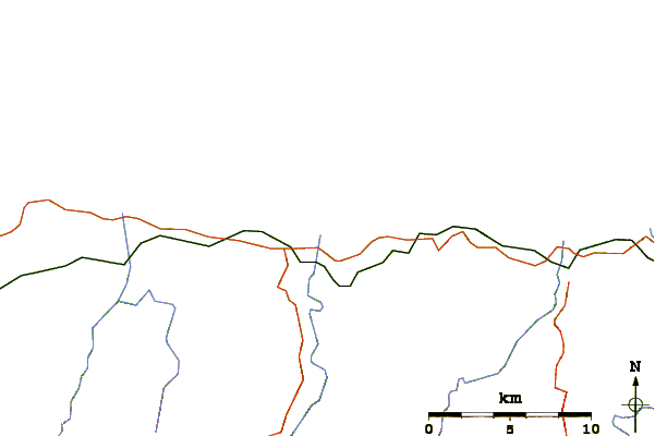 Carreteras y ríos cerca de Playa de Navia