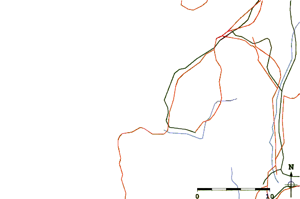Carreteras y ríos cerca de Playa de Patos (El Pico)