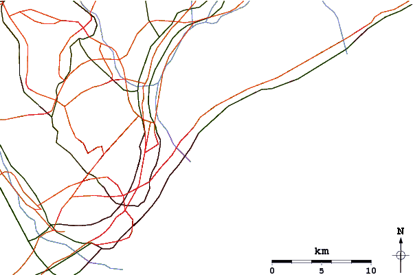 Carreteras y ríos cerca de Playa de Premia