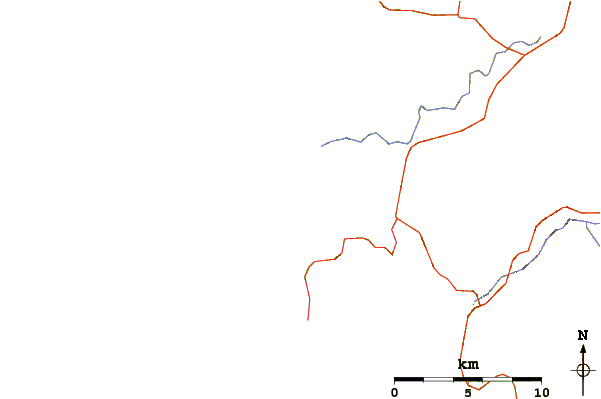 Carreteras y ríos cerca de Playa do Rostro