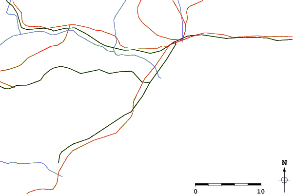 Carreteras y ríos cerca de Playa la Carihuela