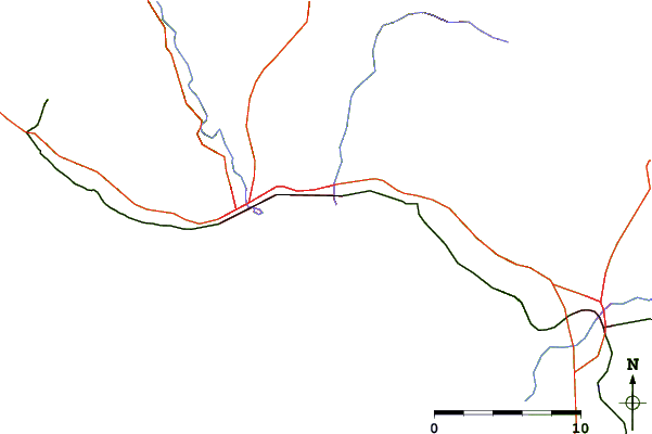 Carreteras y ríos cerca de Pleasure Point-Second Peak
