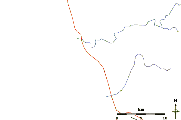 Carreteras y ríos cerca de Point Grenville