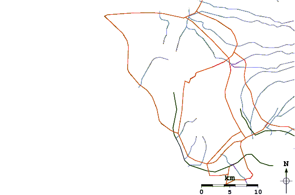 Carreteras y ríos cerca de Pokai Bay