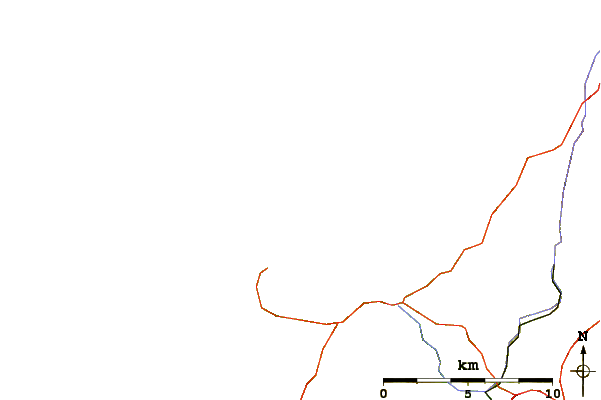 Carreteras y ríos cerca de Polzeath