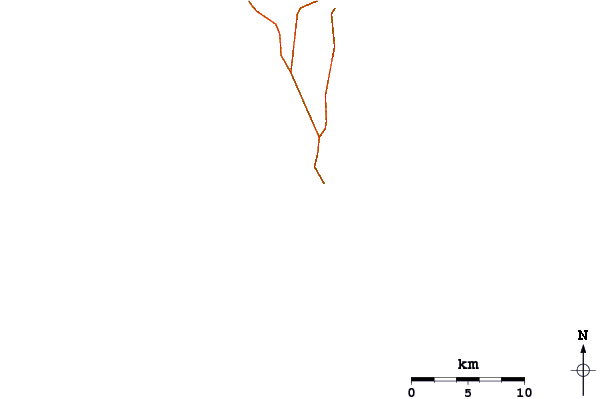 Carreteras y ríos cerca de Ponta Preta