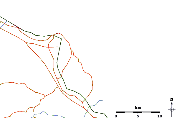 Carreteras y ríos cerca de Portonovo (la Nave)