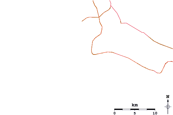 Carreteras y ríos cerca de Poseidi
