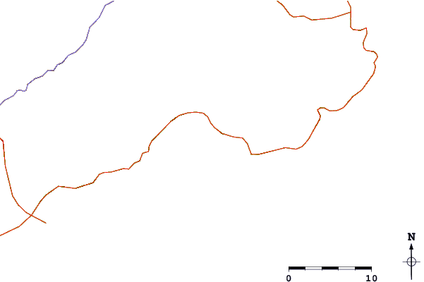 Carreteras y ríos cerca de Praia Brava da Almada