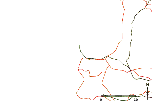 Carreteras y ríos cerca de Praia Pequena