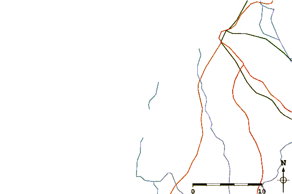 Carreteras y ríos cerca de Praia da Vagueira